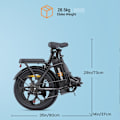 Pikkukuva 4 / 11: Taittuva sähköpyörä HillMiles MilePort1 - Moottori 36V 350W - 20" - 25 km/h