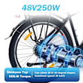 Miniatyrbillede 8 af 11: Elcykel TTGO M300, 250W momentsensor, 36V 20Ah, 27,5" til pendling og fritid