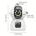 Miniatyrbillede 2 af 10: [Opgraderet version] Philips TAI3320/70 2MP Wi-Fi-sikkerhedskamera - dobbelt objektiv | Nattesyn i fuld farve | Bevægelsesdetektion | To-vejs lyd