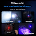 Miniatyrbillede 2 af 4: philips led lyse mini lommelygte udendørs bærbar hængende nøglering lilla lys lommelygte