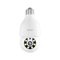 Miniatyrbillede 1 af 10: Philips Smart Bulb-kamera 5MP (TAI2440/93) – WiFi-opgraderet, 2K, tovejslyd, Cloud Storage AI Motion Detection Sikkerhedskamera til hjemmet