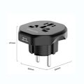 Miniatyrbillede 2 af 6: Philips Global Travel Socket/Europæisk Standard Konverter Stik/Socket Converter/1002A