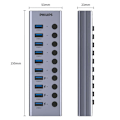 Pikkukuva 2 / 5: Philips USB3.0 -jakaja 7-porttinen laajennustelakointiasema Yksi hinaus seitsemän nopeaa HUB-keskitintä virtalähteellä