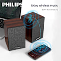 Miniatyrbillede 3 af 5: Philips SPA20 Audio Bluetooth Hjem Kablet Desktop Desktop Desktop Computer Mini Højttaler