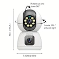 Miniatyrbillede 2 af 10: [Opgraderet version] Philips TAI3320/70 5MP Smart Wi-Fi-kamera – Dual-Lens HD-overvågning | Nattesyn i fuld farve