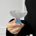 Miniatyrbillede 4 af 5: Lys Luksus Stil Frostet Blå Lotus Høj Glas Tekop / Vandglas / Vinglas Todelt Sæt, Niche Høj Værdi Valg