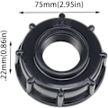 Miniatyrbild 2 av 5: IBC dräneringstankadapter delar IBC dräneringstankadapter plast vattentanklockadapter i S60x6 IBC adaptrar tillbehör grova