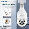 Miniatyrbillede 6 af 10: Philips Smart Bulb-kamera 5MP (TAI2440/93) – WiFi-opgraderet, 2K, tovejslyd, Cloud Storage AI Motion Detection Sikkerhedskamera til hjemmet