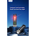 Miniatyrbillede 3 af 4: philips led lyse mini lommelygte udendørs bærbar hængende nøglering lilla lys lommelygte