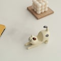 Miniatyrbild 5 av 5: Kattmobilhållare – söt stretchande kattdesign | Kreativ bordsprydnad & stativ | Svart katt