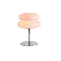 Miniatyrbillede 1 af 5: Moderne enkel bordlampe med lyserøde dobbelt afrundede glaskopper