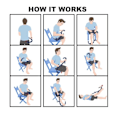 Miniatyrbild 4 av 5: Body Back Buddy Trigger Point Point Massage Stick Enhet Original Point Manuell Massage Stick