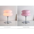 Miniatyrbillede 3 af 5: Moderne enkel bordlampe med lyserøde dobbelt afrundede glaskopper