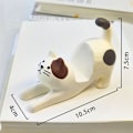 Miniatyrbild 2 av 5: Kattmobilhållare – söt stretchande kattdesign | Kreativ bordsprydnad & stativ | Svart katt