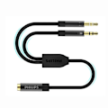 Miniatyrbillede 3 af 5: Philips 3,5 mm headset mikrofon 2-i-1 desktop adapter kabel headset headset lydkabel 0,25 m