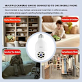 Miniatyrbillede 8 af 10: Philips Smart Bulb-kamera 5MP (TAI2440/93) – WiFi-opgraderet, 2K, tovejslyd, Cloud Storage AI Motion Detection Sikkerhedskamera til hjemmet