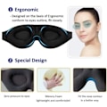 Miniatyrbillede 2 af 5: Komfortabel 3D-sovemaske med 100% mørklægning sort