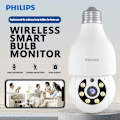 Miniatyrbillede 3 af 10: Philips Smart Bulb-kamera 5MP (TAI2440/93) – WiFi-opgraderet, 2K, tovejslyd, Cloud Storage AI Motion Detection Sikkerhedskamera til hjemmet