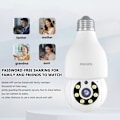 Miniatyrbillede 9 af 10: Philips Smart Bulb-kamera 5MP (TAI2440/93) – WiFi-opgraderet, 2K, tovejslyd, Cloud Storage AI Motion Detection Sikkerhedskamera til hjemmet