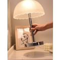 Miniatyrbillede 4 af 5: Gulvlampe med retro glas lampeskærm