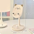 Miniatyrbillede 4 af 5: Sød Telefonholder til Kat | Foldbart og bærbart mobilstativ | Ideel til studerende – Hvid med dekorativt design