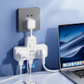 Miniatyrbillede 4 af 5: Philips Socket Panel En til to til tre Udvidet Multi-Hole Funktion Konverter Socket Kobling Kort Socket Sovesal Hjem