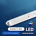 Miniatyrbillede 2 af 4: Stativ til Philips T8 LED-rør: 1,2 meter, med lampeskærm, enkelt rør, effektiv belysningsløsning
