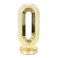 Miniatyrbillede 1 af 5: Luksus Krystal Kvalitet Guld Oval-formet Bordlampe - Hyggelig Hjem Indretning Natlampe