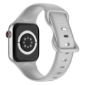 Miniatyrbild 2 av 5: Apple Watch kompatibelt Armband Silikon GRÅ 42/44/45 mm Silver S