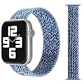 Miniatyrbillede 1 af 2: Apple Watch kompatibelt ARMBAND Elastiskt BLÅMETALL 42/44/45 mm Blue L