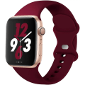 Miniatyrbild 1 av 2: Apple Watch kompatibelt Armband Silikon VINRÖD 42/44/45 mm WineRed L
