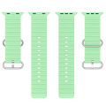 Pikkukuva 5 / 5: Apple Watch kompatibelt Wave Armband Silikon PISTAGE 38/40/41mm Pastel green