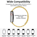 Miniatyrbillede 6 af 7: Apple Watch kompatibelt Armband Metall GULD 42/44/45/49mm Gold