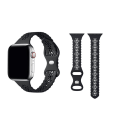 Miniatyrbild 1 av 2: Apple Watch kompatibelt Armband SPETS SVART 42/44/45/49mm Svart one size