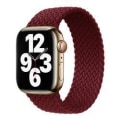 Miniatyrbild 1 av 2: Apple Watch kompatibelt ARMBAND Elastiskt VINRÖD 42/44/45 mm WineRed L