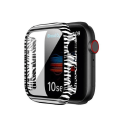 Pikkukuva 1 / 6: Heltäckande Skal till Apple Watch 4/5/6/SE Härdat glas 44mm ZEBRA Black