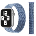 Miniatyrbillede 1 af 2: Apple Watch kompatibelt ARMBAND Elastiskt BLÅMETALL 42/44/45 mm Blue M