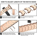 Pikkukuva 3 / 3: Apple Watch kompatibelt Armband Strass GULD 38/40/41 mm metall Gold