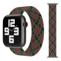Pikkukuva 1 / 3: Apple Watch kompatibelt ARMBAND Elastiskt SVART/GRÖN/RÖD 38/40/41 mm MultiColor M