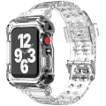 Miniatyrbillede 5 af 6: Apple Watch kompatibelt Armband TPU TRANSARENT 42/44/415 mm Transparent one size