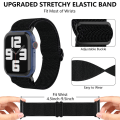 Miniatyrbild 4 av 4: Apple Watch kompatibelt Nylon armband VIT 38/40/41 mm Vit one size