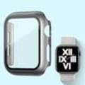 Miniatyrbillede 1 af 2: Heltäckande Skal till Apple Watch 4/5/6/SE Härdat glas 40mm GRÅ Graphite grey