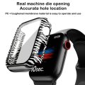 Pikkukuva 6 / 6: Heltäckande Skal till Apple Watch 4/5/6/SE Härdat glas 40mm ZEBRA Black