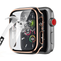 Miniatyrbillede 3 af 7: Heltäckande Skal till Apple Watch 1/2/3 Härdat glas 38mm SVART/GULD Black