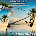 Miniatyrbild 2 av 5: 1-Pack Xiaomi 12 Skärmskydd & 1-Pack linsskydd - Härdat Glas 9H - Super kvalitet 3D