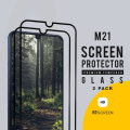 Pikkukuva 3 / 5: 2-Pack SAMSUNG GALAXY M21 Näytönsuoja - Karkaistu Lasi 9H - Super laatu 3D