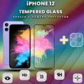Pikkukuva 1 / 5: 1-Pack IPHONE 12 Näytönsuoja & 1-Pack linssinsuoja - Karkaistu Lasi 9H - Super laatu 3D