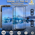 Miniatyrbillede 1 af 5: 2-Pack XIAOMI 11T PRO Skærmbeskyttelse & 2-Pack linsebeskyttelse - Hærdet Glas 9H - Super kvalitet 3D