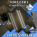 Miniatyrbild 4 av 5: 2-Pack Samsung S20 Ultra Skärmskydd & 1-Pack linsskydd - Härdat Glas 9H - Super kvalitet 3D