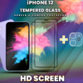 Miniatyrbild 3 av 5: 2-Pack iPhone 12 - skärmskydd & 1-Pack linsskydd -Härdat Glas 9H